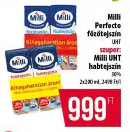 Coop Milli Perfecto főzőtejszín UHT ajánlat