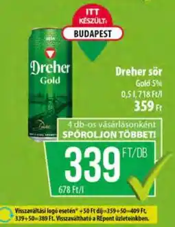 Coop Dreher Gold ajánlat