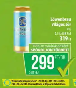 Coop LÖWENBRAU Világos sör ajánlat