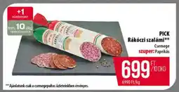 Coop PICK Rákóczi szalámi ajánlat