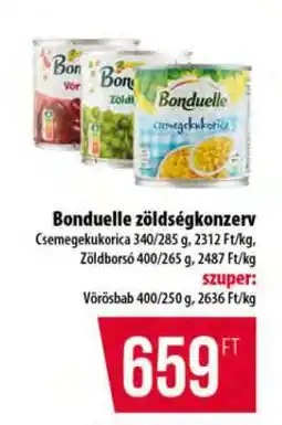 Coop Bonduelle zöldségkonzerv ajánlat