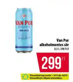 Coop Van Pur alkoholmentes sör ajánlat