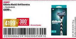 Coop Gillette Mach3 férfi borotva + 2 borotvabetét ajánlat