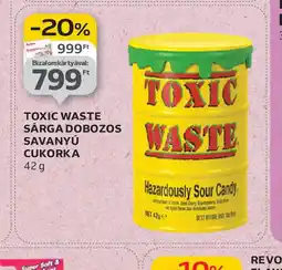 Auchan Toxic Waste Sarga Dobozos Savanyú Cukorka ajánlat