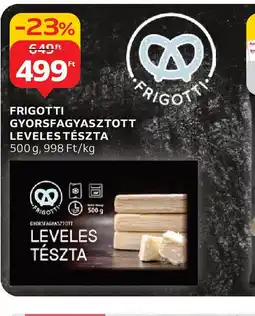 Auchan Frigotti Gyorsfagyasztott Leveles Tészta ajánlat
