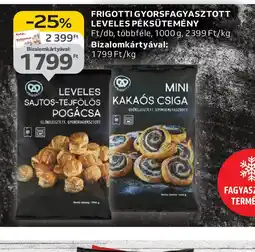 Auchan Frigotti Gyorsfagyasztott Leveles Péksütemény ajánlat