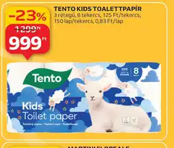 Auchan Tento Kids Toalettpapír ajánlat