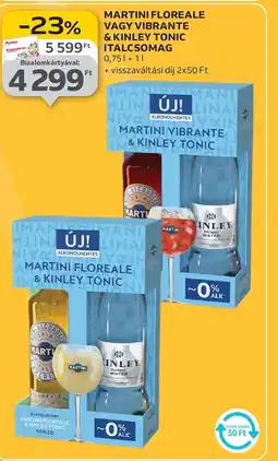 Auchan Martini Floreale vagy Vibrante MARTINI Kinley Tonic Italcsomag ajánlat