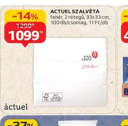 Auchan Actuel szalvéta ajánlat