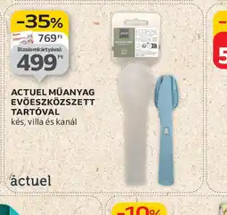 Auchan Actuel Műanyag Evőeszközkészlet Tartval ajánlat