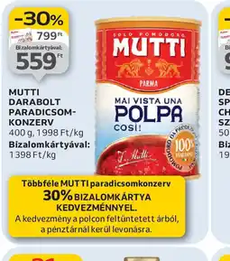 Auchan Mutti Darabolt Paradicsom-Konzerv ajánlat