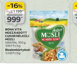 Auchan Bona Vita Hozzáadott Cukor Nélküli Müzli ajánlat