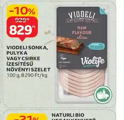 Auchan Viodeli Sonka, Pulyka vagy Csirke ízesítésű növényi szelet ajánlat