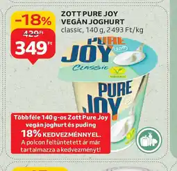 Auchan Zott Pure Joy Vegán Joghurt ajánlat