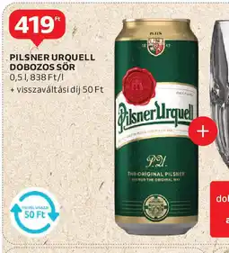 Auchan Pilsner Urquell dobozos sör ajánlat
