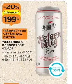 Auchan Welsenburg dobozos sör ajánlat