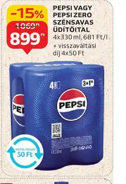 Auchan Pepsi vagy Pepsi Zero szénsavas üdítőital ajánlat