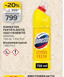 Auchan Domestos Fertőtlenítő vagy Fehérítő ajánlat
