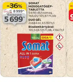 Auchan Somat Mosogatgép Tabletta ajánlat
