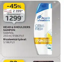Auchan Head & Shoulders Sampon ajánlat