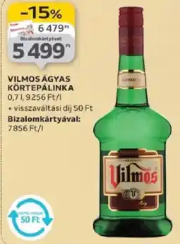 Auchan Vilmos ágyas körtepálinka ajánlat