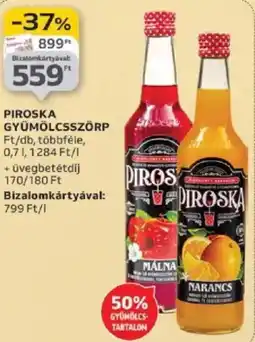 Auchan Piroska gyümölcsszörp ajánlat