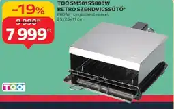 Auchan TOO SM501SS800W Retro szendvicssütő* 800 w, rozsdamentes acél, 25x26x11cm ajánlat