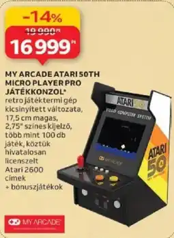 Auchan My Arcade Atari 50th Micro Player Pro játékkonzol ajánlat