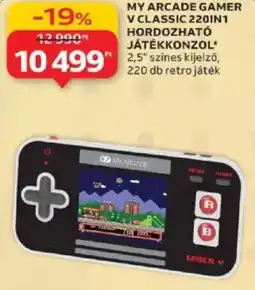 Auchan My Arcade Gamer V classic 220in1 hordozható ajánlat