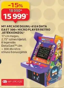 Auchan My Arcade DGUNL-4124 Data East 300+ micro player retro játékkonzol ajánlat