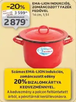 Auchan Ema-lion indukciós, zománcozott fazék fedővel ajánlat