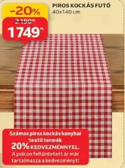 Auchan Piros kockás futó ajánlat