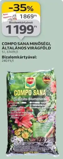 Auchan Compo sana minőségi, általános virágföld ajánlat