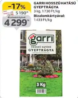 Auchan Garri hosszú hatású gyeptrágya ajánlat