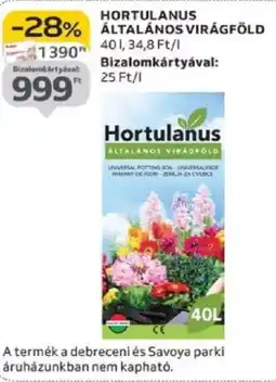 Auchan Hortulanus altalános virágfold ajánlat