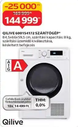 Auchan Qilive 600154172 szárítógép ajánlat
