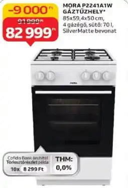Auchan Mora P2241A1W gáztűzhely ajánlat