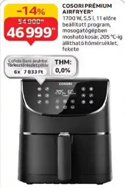 Auchan Cosori prémium AirFryer ajánlat