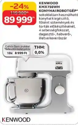 Auchan Kenwood KMX750WH konyhai robotgép ajánlat