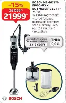 Auchan Bosch MSM67170 Ergomixx botmixer-szett ajánlat