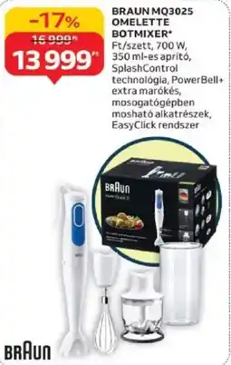 Auchan Braun MQ3025 Omelette botmixer ajánlat