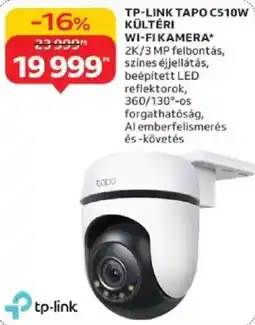 Auchan TP-link tapo C510W kültéri Wi-Fi kamera ajánlat