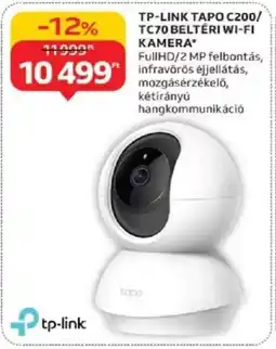 Auchan Tp-link tapo c200/ tc70 beltéri wi-fi kamera ajánlat