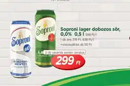 Real Soproni lager dobozos sör ajánlat