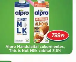 Real Alpro Mandulaital cukormentes, This is Not M!lk zabital 3,5% ajánlat