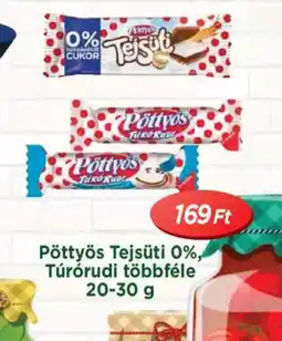 Real Pöttyös Tejsüti 0%, Túrrudi többféle ajánlat