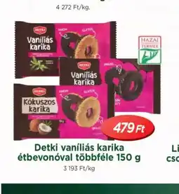Real Detki vaníliás karika étbevonval többféle ajánlat