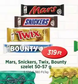 Real Mars, Snickers, Twix, Bounty szelet ajánlat