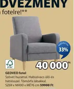 JYSK GEDVED fotel ajánlat