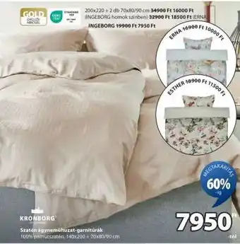 JYSK Kronborg Szatén ágyneműhuzat-garnitúrák ajánlat